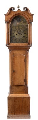 Lot 559 - Blackett Wallace (possibly of Brampton): an oak longcase clock