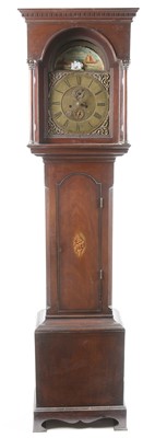 Lot 558 - An inlaid mahogany longcase clock