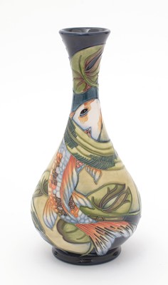 Lot 467 - Moorcroft Quiet Waters pattern vase