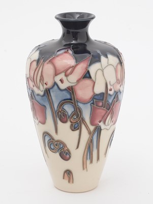 Lot 471 - Moorcroft Cyclamen pattern vase