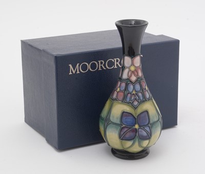 Lot 473 - Moorcroft Violet pattern small vase