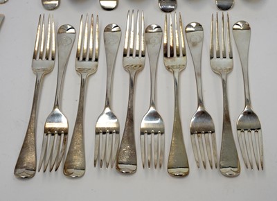 Lot 149 - A Victorian silver suite of spoons and forks