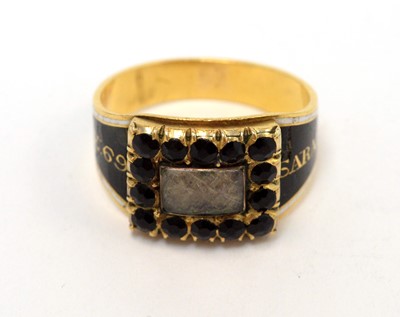 Lot 133 - A George III mourning ring