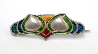 Lot 136 - Murrle Bennett & Co: a polychrome enamel silver brooch