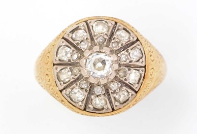 Lot 81 - 19th C diamond dress ring.