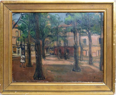 Lot 907 - Ferdinand Piet - Guarded Trees in Montmartre | oil