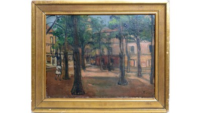 Lot 907 - Ferdinand Piet - Guarded Trees in Montmartre | oil