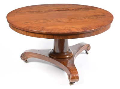 Lot 631 - Victorian mahogany tilt-action dining table.