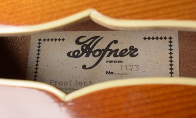 Lot 73 - Hofner  President  Brunette Thin E2 Guitar