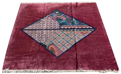 Lot 382 - A Chinese carpet