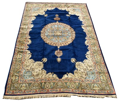 Lot 673 - A part silk Qum carpet
