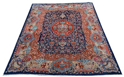 Lot 407 - A Kashan carpet