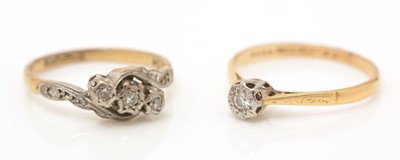 Lot 165 - A three stone diamond ring