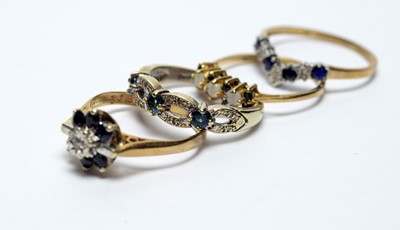 Lot 276 - Four gemstone rings