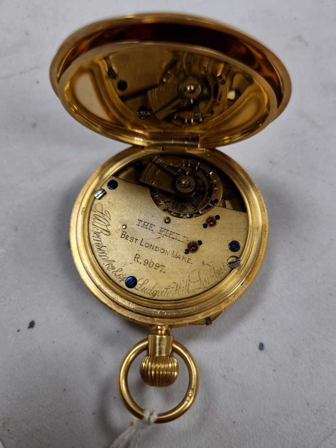 Lot 47 J.W. Benson 18ct gold cased halfhunter