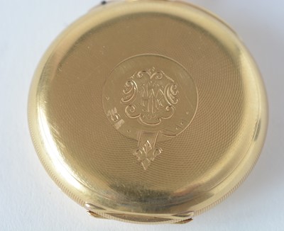 Lot 47 - J.W. Benson 18ct gold cased half-hunter pocket watch