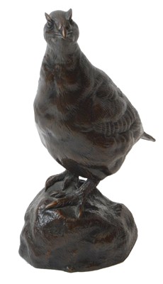 Lot 573 - David Cemmick (1955-): a bronze grouse