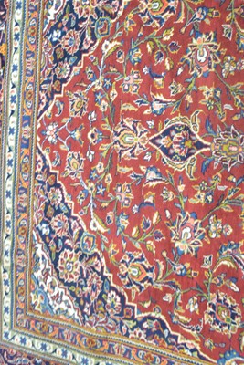Lot 635 - A Kashan carpet.