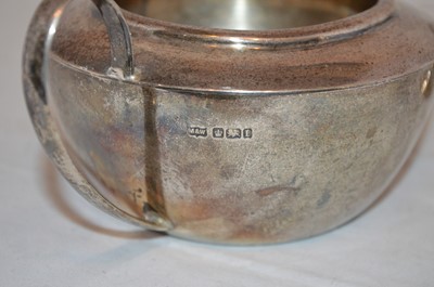 Lot 199 - Silver sugar bowl and cream jug.