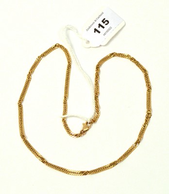 Lot 115 - A 9ct yellow gold chain necklace