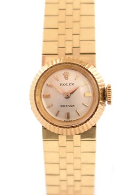 Lot 357 - Rolex  Precision Chameleon: an 18ct yellow gold cased cocktail watch