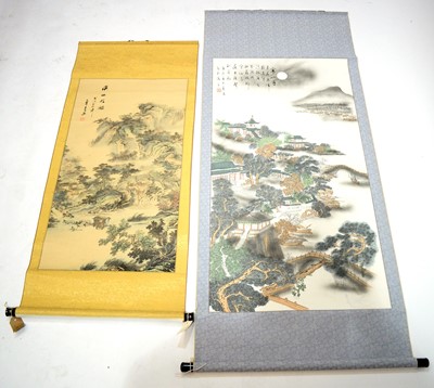 Lot 476 - Two Chinese scroll paintings