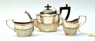 Lot 155 - A late Victorian bachelor's silver tea service