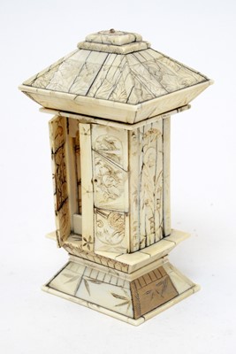 Lot 497 - Japanese ivory table shrine