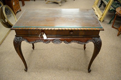 Lot 100 - An ornate Georgian-style mahogany side table