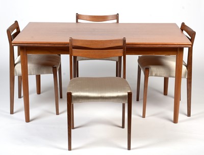 Lot 414 - G-Plan Brasilia sideboard; table and four chairs