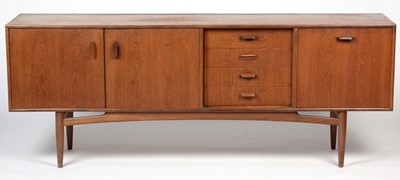 Lot 414 - G-Plan Brasilia sideboard; table and four chairs