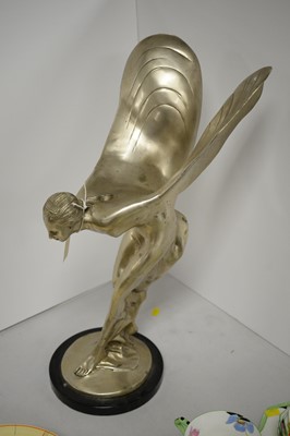 Lot 465 - A 20th Century Art Deco style cast gilt-metal figure of a winged woman