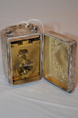 Lot 207 - A late Victorian silver cased French carriage clock