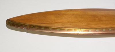Lot 871 - An early 20th Century twin-blade wooden propellor.