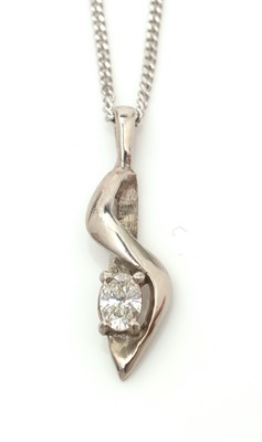 Lot 300 - A diamond and palladium pendant