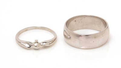 Lot 322 - Two white gold rings