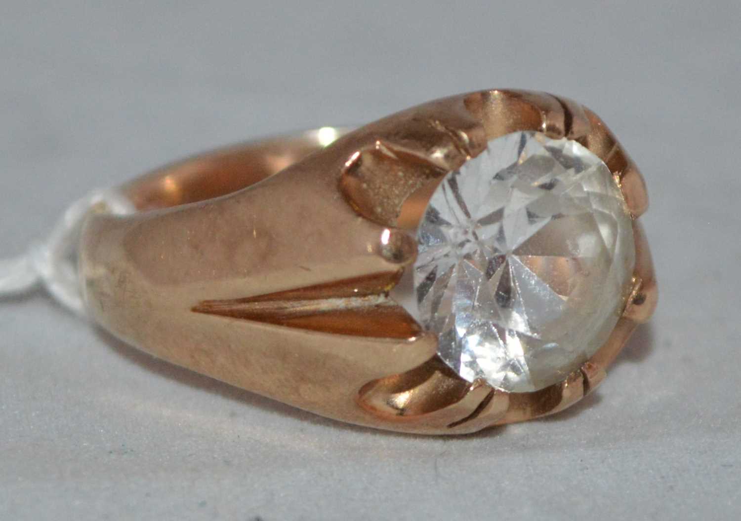 Lot 165 - A white sapphire dress ring