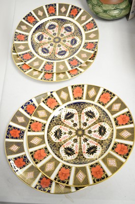 Lot 485 - Selection of Royal Crown Derby Imari pattern dinner plates.