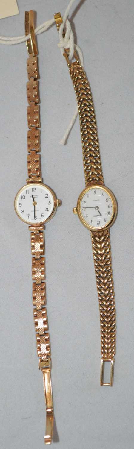 Lot 219 - Two 9ct yellow gold cocktail watches