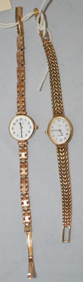 Lot 219 - Two 9ct yellow gold cocktail watches