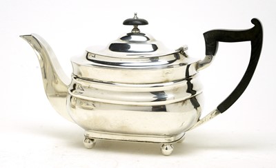 Lot 532 - A George VI silver four piece tea service, by William Hutton & Sons Ltd