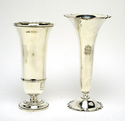 Lot 533 - Two silver vases