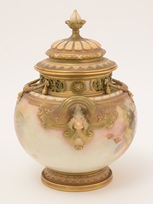 Lot 779 - Royal Worcester potpourri vase and cover.