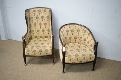 Lot 58 - Lady's and gent's Arts & Crafts armchairs.