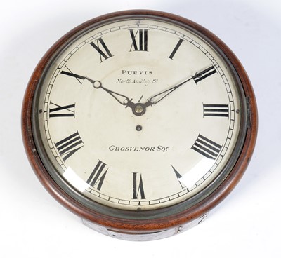 Lot 1000 - Alexander Purvis, North Audley Street, Grosvenor Square: a mid 19th Century mahogany wall timepiece