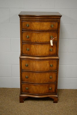 Lot 59 - A reproduction Georgian-style chest-on-chest