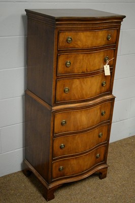 Lot 59 - A reproduction Georgian-style chest-on-chest