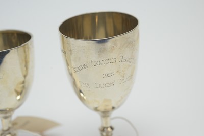 Lot 190 - Four silver trophy cups