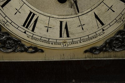 Lot 70 - Greenwood & Sons, Leeds & Huddersfield: an early 20th Century oak Grandmother clock