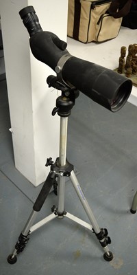 Lot 342 - An Opticron GS 815 GA spotting scope on stand.